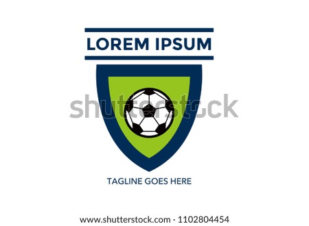 unique soccer badge logo vector design 
