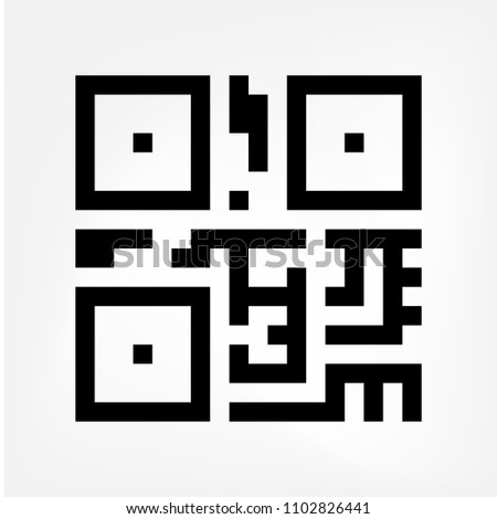 Matrix qr code sign. Digital check code icon