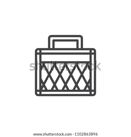 Guitar amplifier outline icon. linear style sign for mobile concept and web design. Amp simple line vector icon. Symbol, logo illustration. Pixel perfect vector graphics