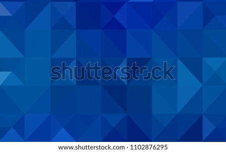 Light BLUE vector template with gradient triangles. Triangular geometric sample with gradient.  Brand new style for your business design.