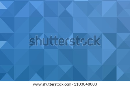 Light BLUE vector triangle mosaic texture. A completely new color illustration in a polygonal style. A new texture for your web site.