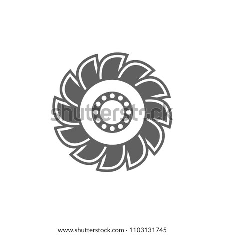 Gear wheel icon vector in trendy flat style isolated on white background