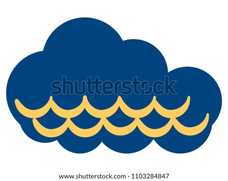 Isolated cloudy weather icon