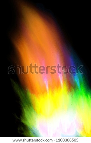 Realistic gas flare on a black background.