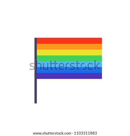 rainbow flag vector icon