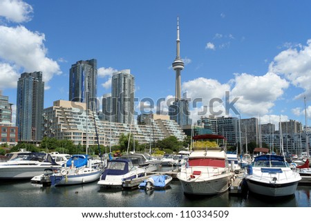 Toronto skyline and marina