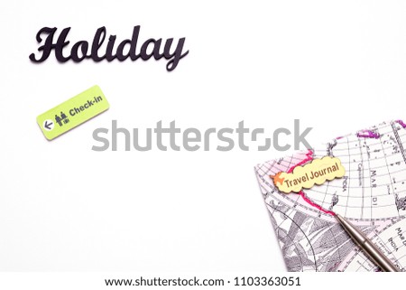 Holiday Planning Theme on White Background