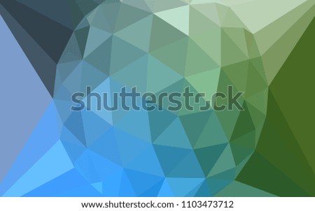 Light Blue, Green vector low poly cover with a diamond. Illustration in Origami style with gradient. Brand new style for your business design.