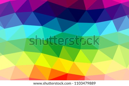 Light Multicolor, Rainbow vector polygon abstract polygon abstract. Creative illustration in halftone style with gradient. The polygonal design can be used for your web site.