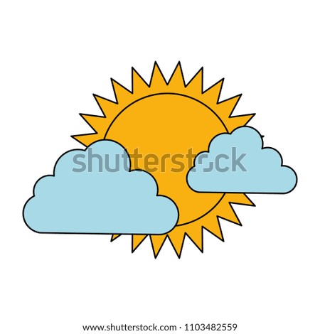 climate cloud with sun