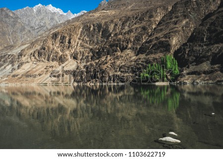 Pakistan view. Himalaya lake and valley is the magic view for tourist and photographer who love conservative nature trekking.