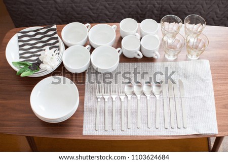 cutlery and dishes
