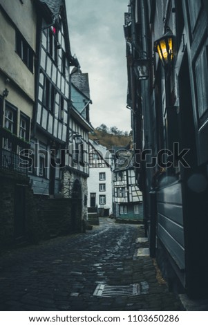 Beautiful streets of Monschau, Germany