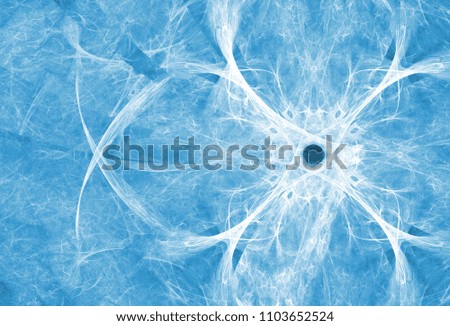 Blue color toned monochrome abstract fractal background. Design element for graphics artworks. Digital collage.Raster clip art.