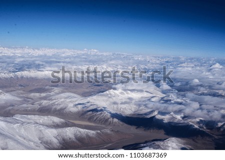 Himalayan mountain from Leh Ladakh India 