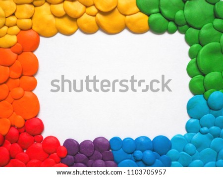 Rainbow frame from clay