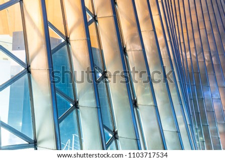 Indoor hall glass skylights features