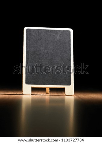 blackboard on the wooden background