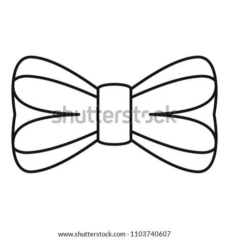 Elegance bow tie icon. Outline elegance bow tie vector icon for web design isolated on white background