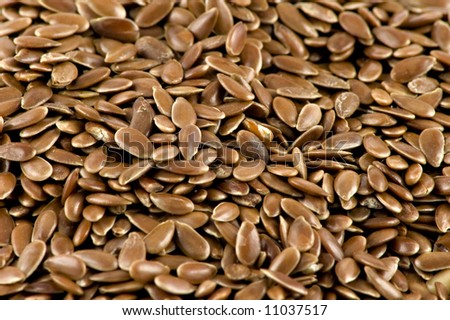 A close-up picture of some flax-seed