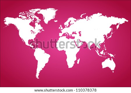 Pink World Map Vector Illustration