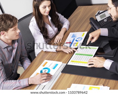 Financial meeting concept