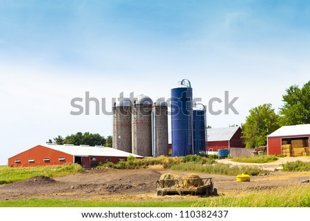 American Farmland With Blue Sky