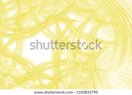 Yellow color toned monochrome abstract fractal illustration. Faded background. Design element for book covers, presentations layouts, title and page backgrounds.Raster clip art.