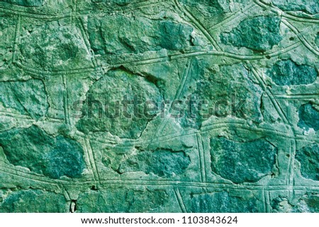 Green stone texture, wall