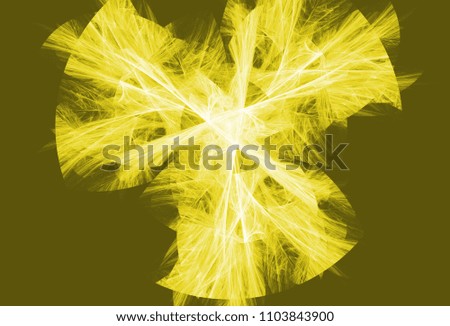 Yellow color toned monochrome abstract fractal illustration. Faded background. Design element for book covers, presentations layouts, title and page backgrounds.Raster clip art.