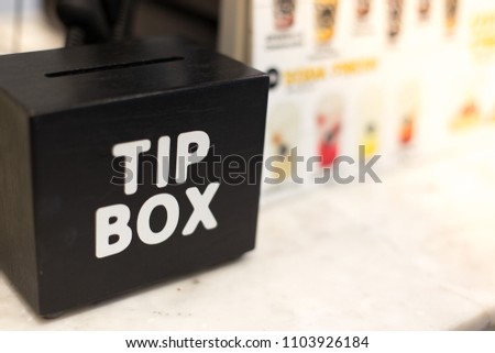 Black Tip Box in a Coffee Shop