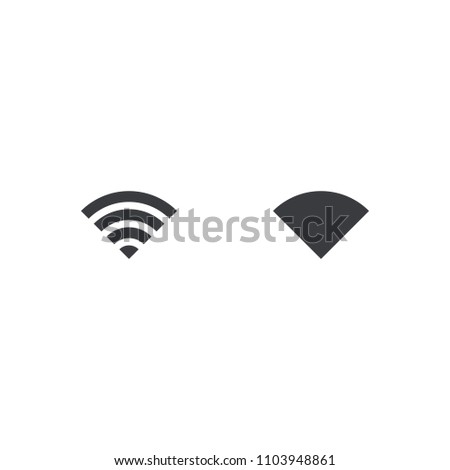 WiFi icon. Vector signal indicator. Element for design mobile app or website. Wireless network symbol isolated on white background