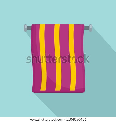 Hand towel icon. Flat illustration of hand towel icon for web design