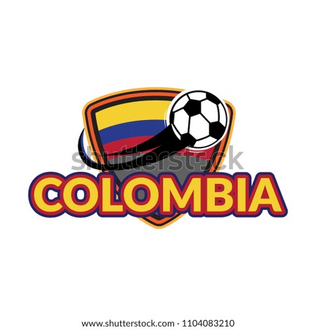 Styles flag of Colombia football