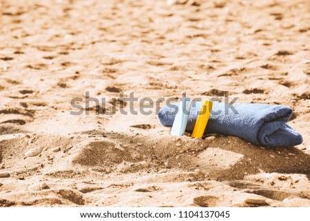 Summer photo on beach and free space for your texy. 
