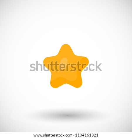 Star, rating symbol vector flat icon