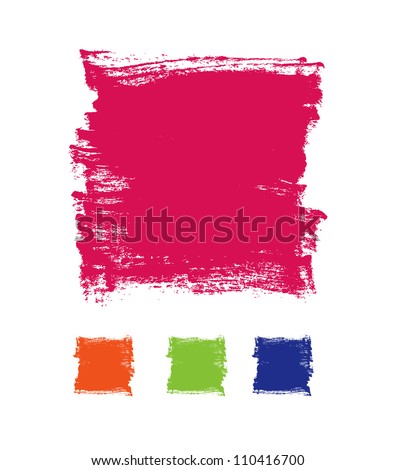 Abstract vector hand-painted square background