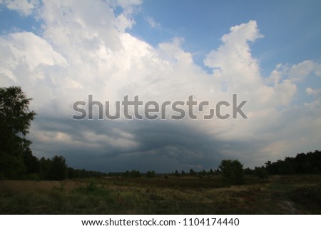 Beautiful storm clouds over the Lueneburger Heath