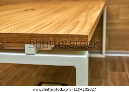 Wooden table in solid oak