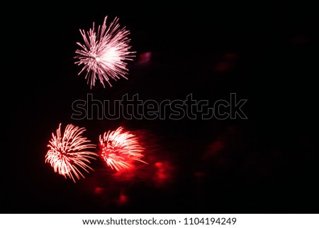 Evening fireworks in honor of a holiday the Victory Day