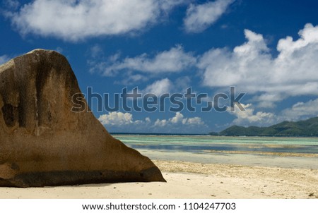 Large Granite rock on the beach