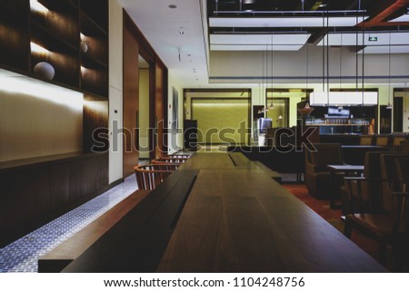 Restaurant interior in hotel