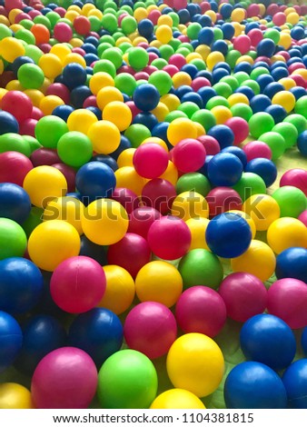 Multi colored children's game balls.
