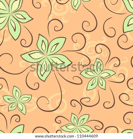 elegant lily seamless pattern