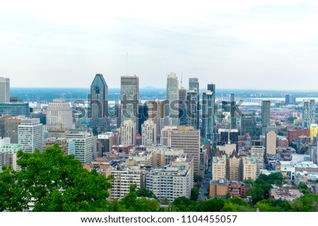 Montreal Skyline in summer, Canada