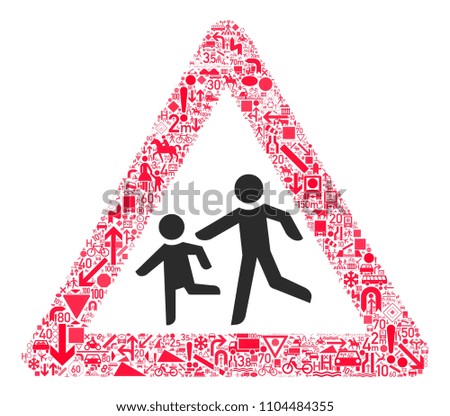 Traffic warning sign 15. All traffic signs forming red triangle. traffic sign icons collage. traffic warning sign. Board warning sign
