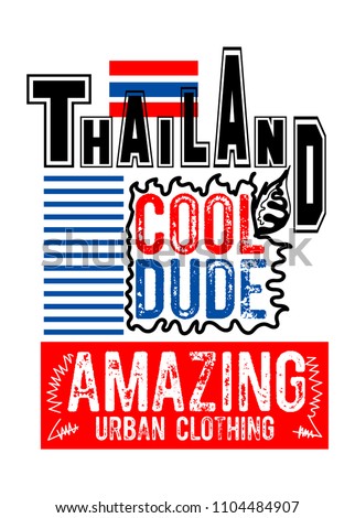 thailand cool dude,t-shirt design