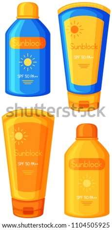 A Set of Sunblock illustration