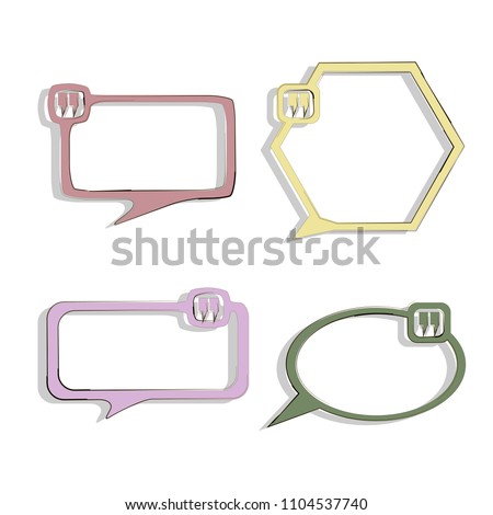 Modern creative quotation box,bubble speech talk frame element template.with clean and elegant design.vector.isolated background