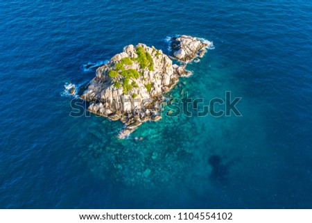 Shark Island from a Drone, Koh Tao